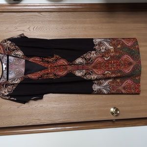 Paisley and Black Dress